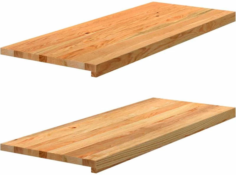 vidaXL Περβάζια παραθύρων 2 τεμ. Αν. Καφέ 100x40x2εκ. Μασίφ Ξύλο Δρυός