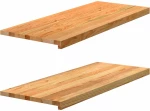 vidaXL Περβάζια παραθύρων 2 τεμ. Αν. Καφέ 100x40x2εκ. Μασίφ Ξύλο Δρυός