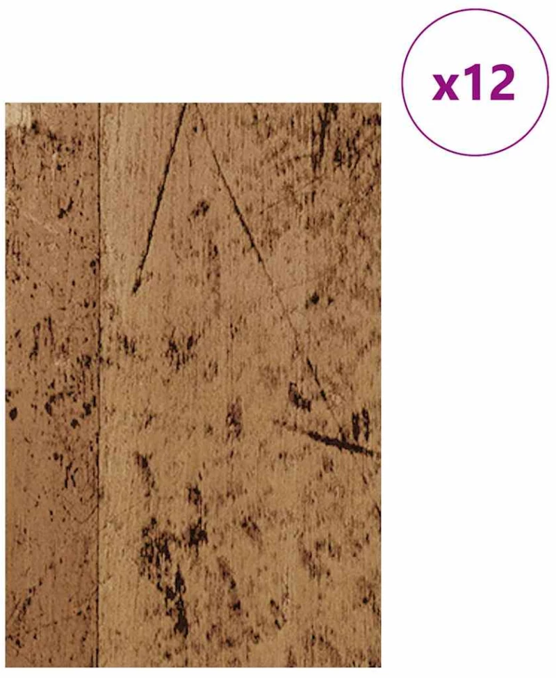 vidaXL Διακοσμητικά Πάνελ 12 pcs Παλιό ξύλο 40 x 60 x 0.27 εκ