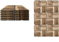 Πλακάκια Δαπέδου Καφέ Ξύλο/Πλαστικό 30x30x1.9cm 6Τμχ