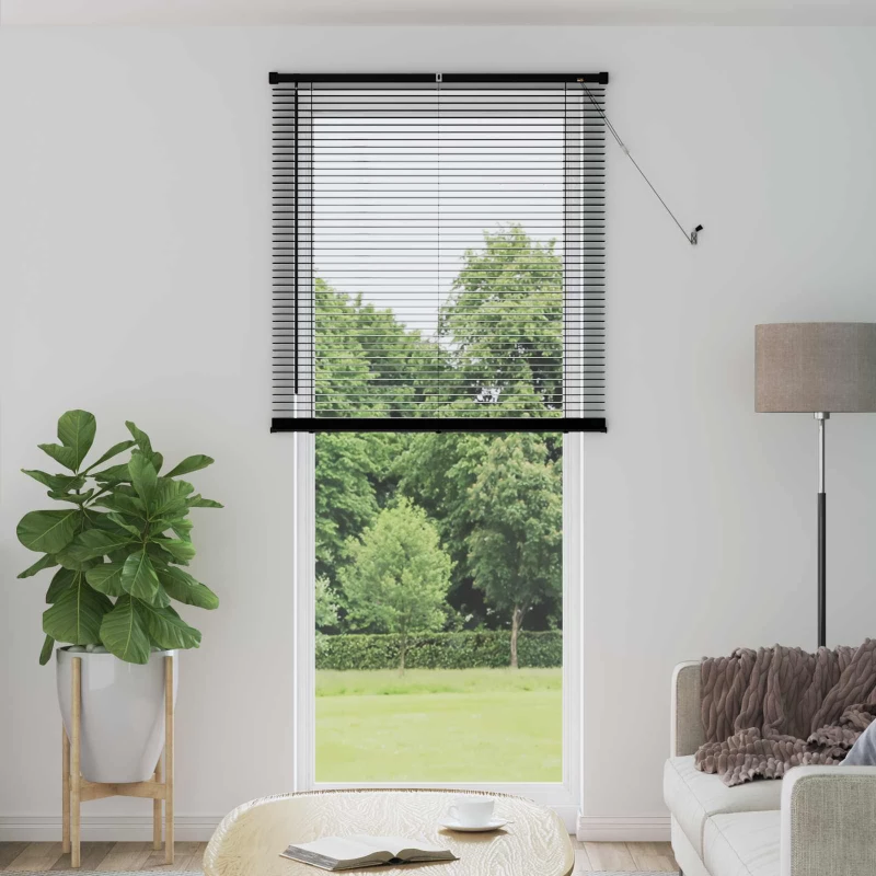 vidaXL Βενετσιάνικη Σκίαση Μαύρο 213 x 70 εκ PVC