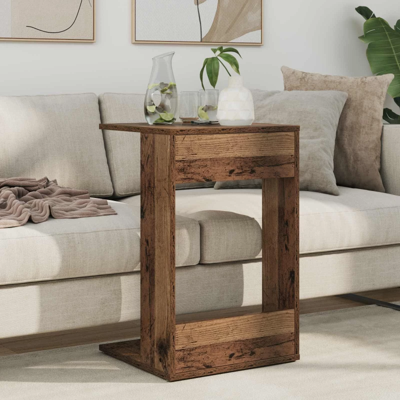 vidaXL Τραπεζάκι Πλευράς Παλιό ξύλο 40 x 38 x 62,5 εκ