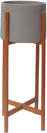 ΓΛΑΣΤΡΑ ΕΣΩΤ.ΧΩΡΟΥ RENTIL HM4684.03S FIBER CEMENT ΧΡΩΜΑ ΓΚΡΙ--ΒΑΣΗ TEAK Φ27x56Υ