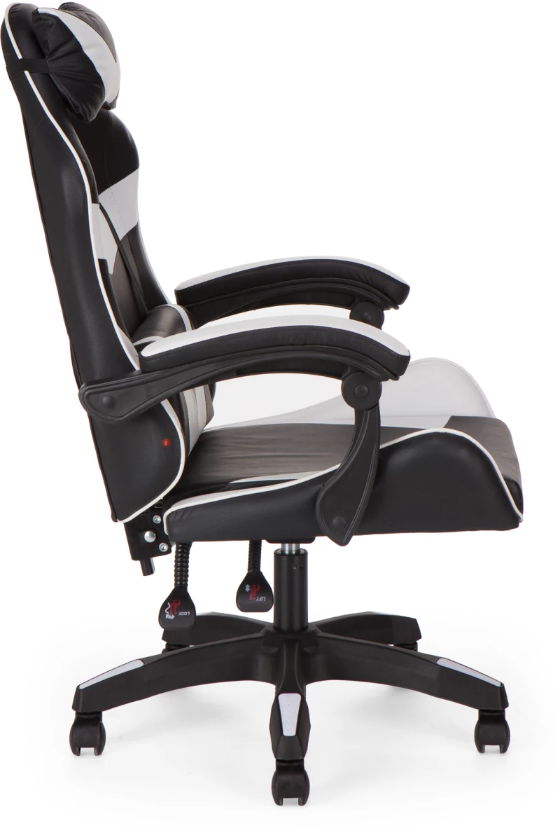 Καρέκλα γραφείου gaming William PU μαύρο-λευκό 60x59x108/118