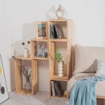Ορθογώνια ράφια Nextdeco Natural μασίφ ξύλο σετ 2 τεμαχίων 60x30x24εκ.