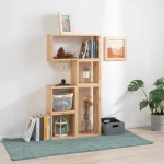 Ορθογώνια ράφια Nextdeco Natural μασίφ ξύλο σετ 2 τεμαχίων 60x30x24εκ.