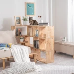 Ορθογώνια ράφια Nextdeco Natural μασίφ ξύλο σετ 2 τεμαχίων 60x30x24εκ.
