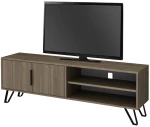 Έπιπλο τηλεόρασης Foot Megapap χρώμα καρυδί 160x35x49εκ.