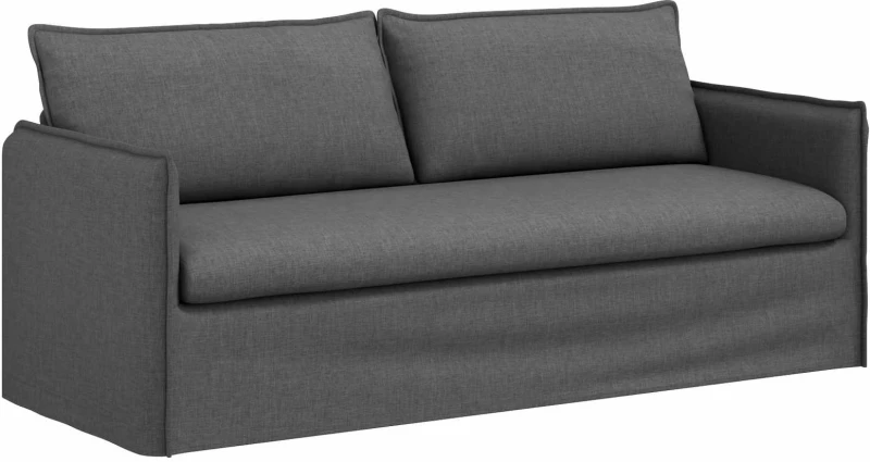 vidaXL Καναπές Σκούρο Γκρι 196 x 82 x 85 εκ ύφασμα