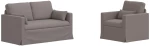 vidaXL Σετ Καναπέ 2 pcs Taupe 139 x 78 x 80 εκ ύφασμα