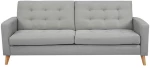 Καναπές κρεβάτι τριθέσιος Nextdeco Soho khaki light Υ81x201x90εκ.