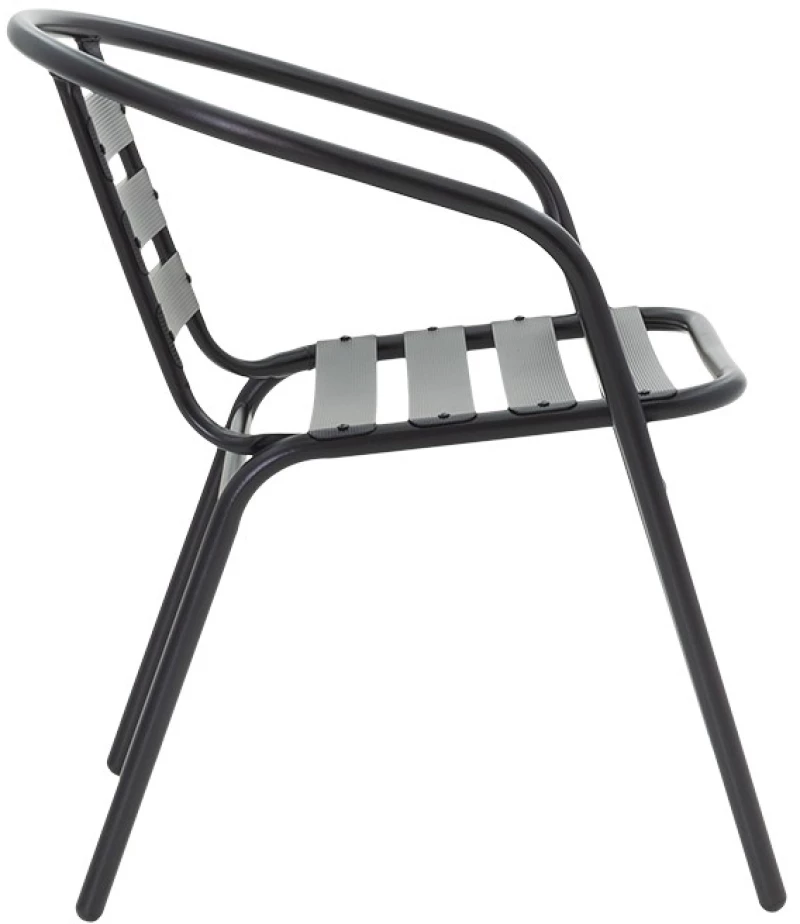 Πολυθρόνα κήπου "Peza" μέταλλο μαύρο 54x58x73