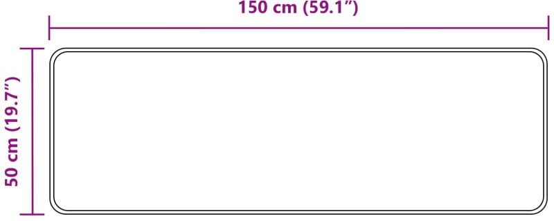 vidaXL Χαλί Runner MARSA Ανθρακί 50 x 150 cm Πολυέστερ και PVC