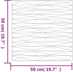 vidaXL Πάνελ τοίχου 48 pcs Άσπρη Πέτρα 50 x 50 cm Φελιζόλ XPS