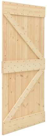 vidaXL Πόρτα NARVIK Φυσικό 80 x 210 cm Συμπαγές Ξύλο Πεύκου