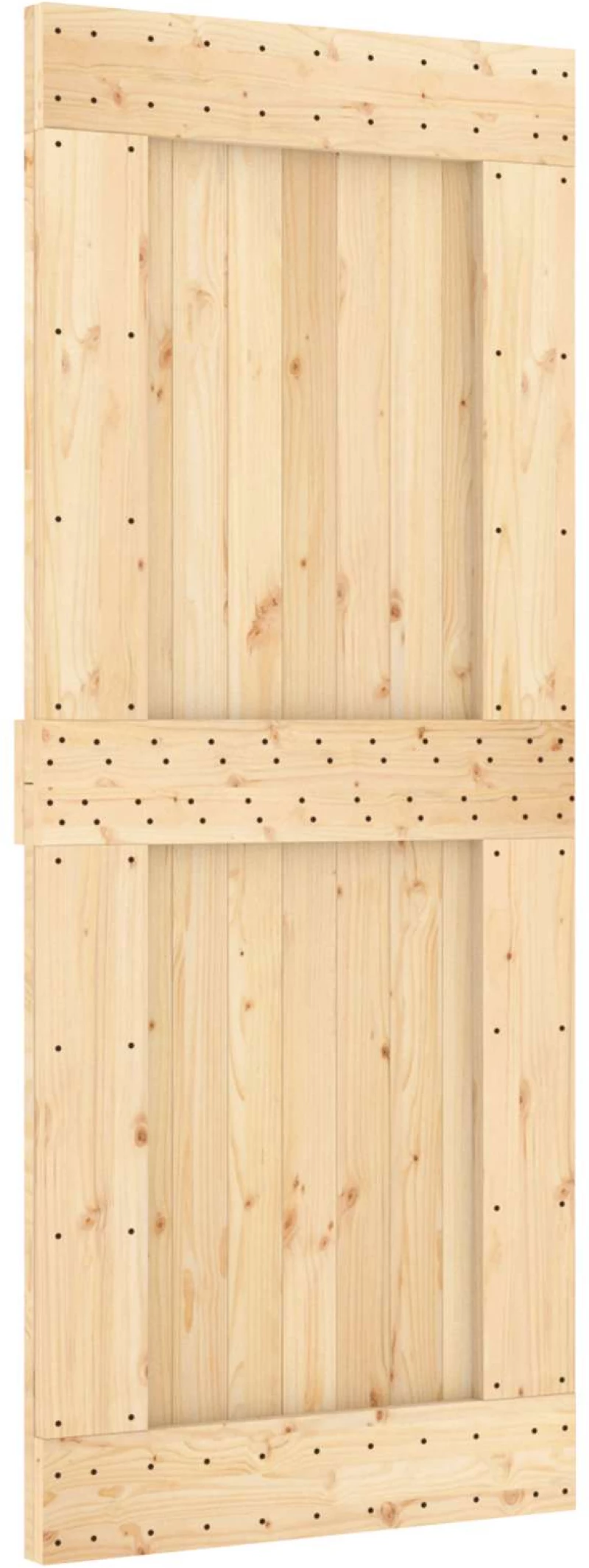vidaXL Πόρτα NARVIK Φυσικό 85 x 210 cm Συμπαγές Ξύλο Πεύκου