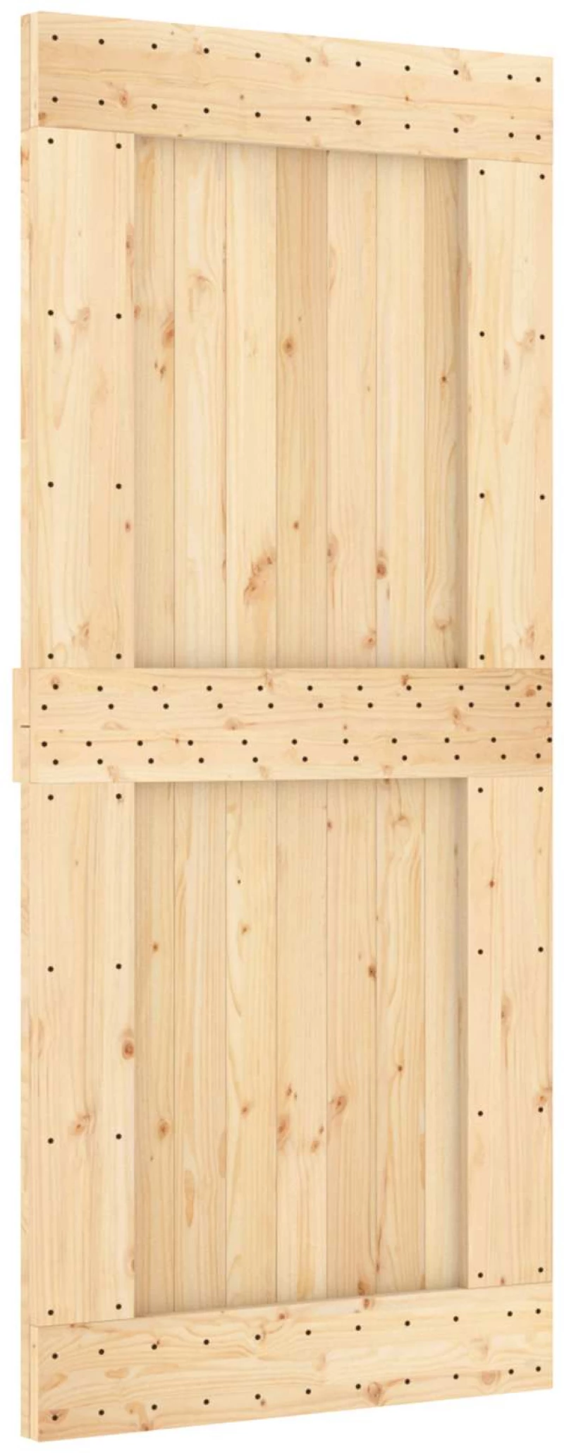 vidaXL Πόρτα NARVIK Φυσικό 90 x 210 cm Συμπαγές Ξύλο Πεύκου