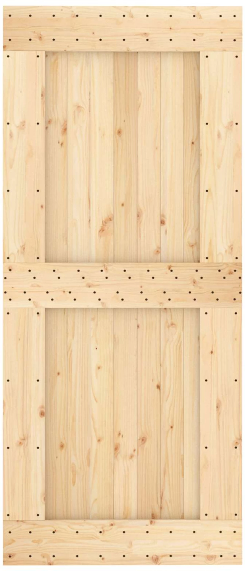 vidaXL Πόρτα NARVIK Φυσικό 90 x 210 cm Συμπαγές Ξύλο Πεύκου
