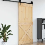 vidaXL Πόρτα NARVIK Φυσικό 100 x 210 cm Συμπαγές Ξύλο Πεύκου