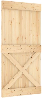 vidaXL Πόρτα NARVIK Φυσικό 100 x 210 cm Συμπαγές Ξύλο Πεύκου