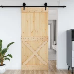 vidaXL Πόρτα NARVIK Φυσικό 100 x 210 cm Συμπαγές Ξύλο Πεύκου