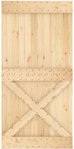 vidaXL Πόρτα NARVIK Φυσικό 100 x 210 cm Συμπαγές Ξύλο Πεύκου