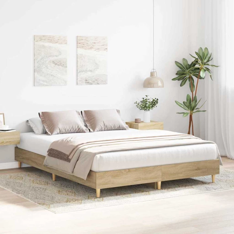 vidaXL Σκελετός Κρεβατιού 2 pcs Σονόμα 152 x 203 cm Επεξεργασμένο ξύλο