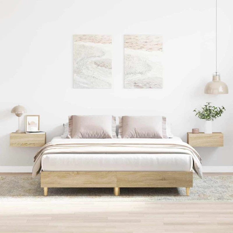 vidaXL Σκελετός Κρεβατιού 2 pcs Σονόμα 152 x 203 cm Επεξεργασμένο ξύλο