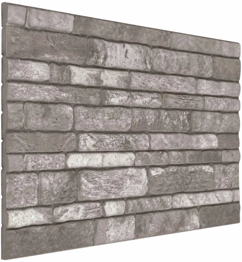 vidaXL Πάνελ τοίχου 10 pcs Σκούρο Γκρι 100 x 50 cm Αφρός EPS