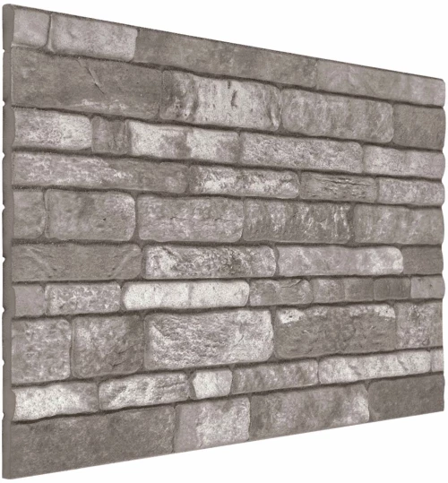 vidaXL Πάνελ τοίχου 10 pcs Σκούρο Γκρι 100 x 50 cm Αφρός EPS