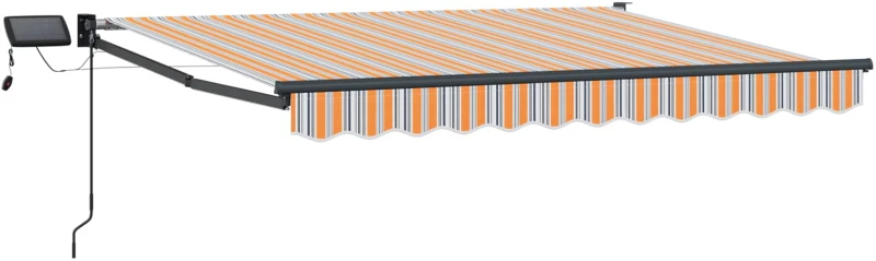 vidaXL Χειροκίνητη αναδιπλούμενη τέντα με LED 3 x 2,5 μ