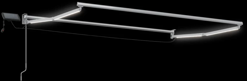 vidaXL Χειροκίνητη αναδιπλούμενη τέντα με LED 3,5 x 2,5 μ