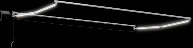 vidaXL Χειροκίνητη αναδιπλούμενη τέντα με LED 4 x 3 μ