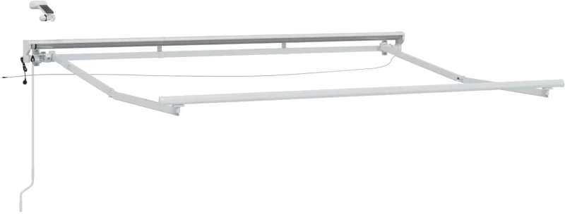 vidaXL Ηλεκτρικό Αναδιπλούμενο Σκίαστρο Γκρι και Λευκό 3 x 2,5 μ