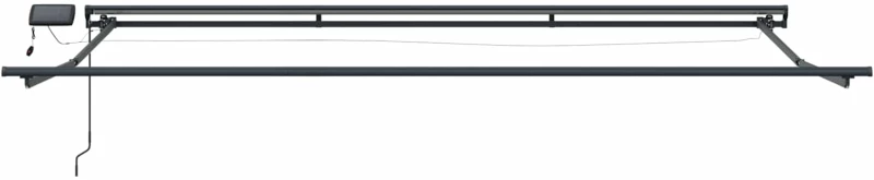 vidaXL Χειροκίνητο πλαίσιο τέντας με LED Καφέ και Ανθρακί 4,5 x 3,5 μ
