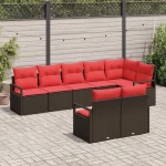 vidaXL Σετ Καναπέ 8 pcs Καφέ συνθετικό ρατάν