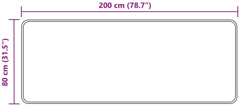 vidaXL Χαλί Runner MARSA Άμμος 80 x 200 cm Πολυέστερ και PVC