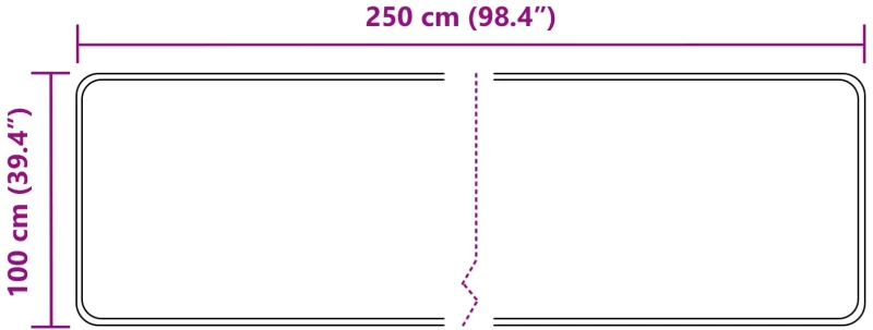 vidaXL Χαλί Runner MARSA Άμμος 100 x 250 cm Πολυέστερ και PVC