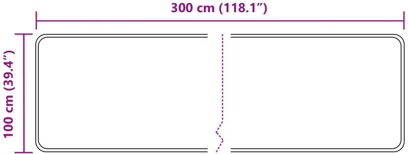 vidaXL Χαλί Runner MARSA Άμμος 100 x 300 cm Πολυέστερ και PVC