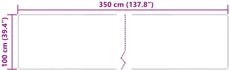 vidaXL Χαλί Runner MARSA Κρεμ 100 x 350 εκ. Πολυέστερ και PVC