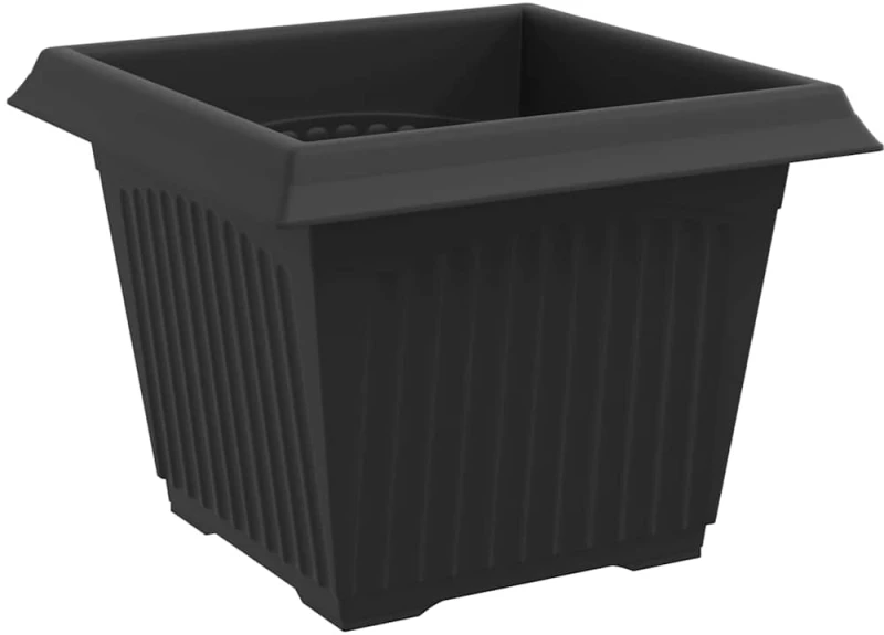 vidaXL Γλάστρες φυτών 24 pcs Μαύρο 23 x 23 x 17,5 εκ Πλαστικό