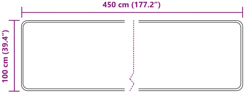 vidaXL Χαλί Runner MARSA Μπεζ 100 x 450 εκ. Πολυέστερ και PVC
