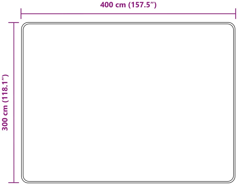 vidaXL Χαλί Runner MARSA Άμμος 300 x 400 cm Πολυέστερ και PVC