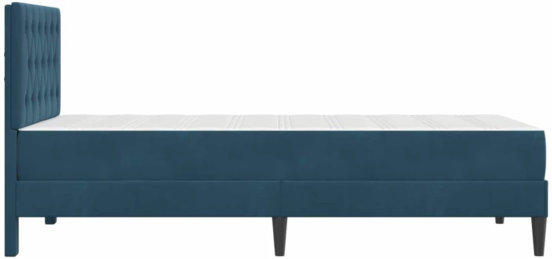 vidaXL Σκελετός κρεβατιού με στρώμα Μπλε 90 x 190 cm Βελούδο