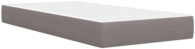 vidaXL Σκελετός κρεβατιού με στρώμα Taupe 90 x 200 cm ύφασμα