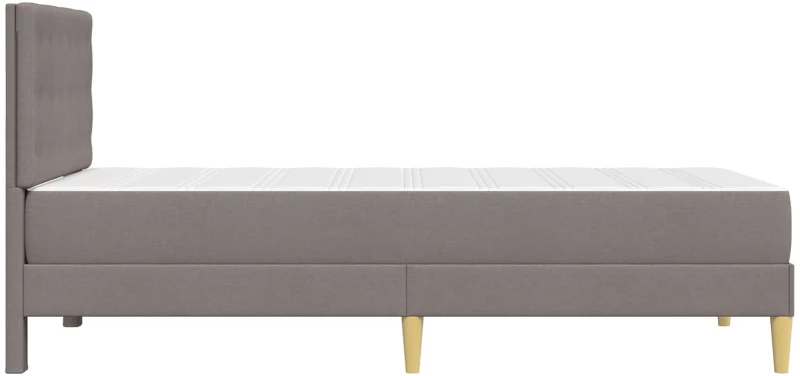 vidaXL Σκελετός κρεβατιού με στρώμα Taupe 90 x 200 cm ύφασμα