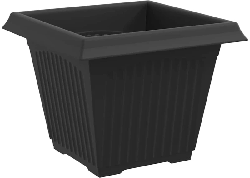 vidaXL Γλάστρες φυτών 24 pcs Μαύρο 38 x 38 x 30 εκ Πλαστικό