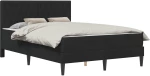 vidaXL Σκελετός κρεβατιού με στρώμα Μαύρο 160 x 200 cm Βελούδο