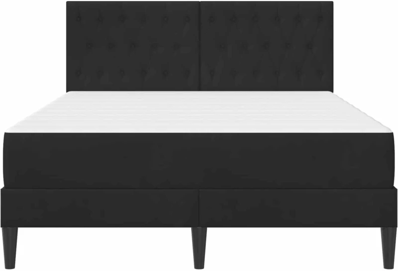 vidaXL Σκελετός κρεβατιού με στρώμα Μαύρο 160 x 200 cm Βελούδο