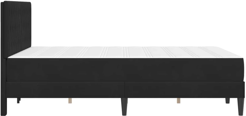 vidaXL Σκελετός κρεβατιού με στρώμα Μαύρο 160 x 200 cm Βελούδο